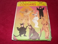 🌼 McCALL'S #8953-ADULT & CHILD BUNNY-LEOPARD-KANGAROO-BEAR COSTUME PATTERN  FF