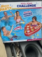 BANZAI Pool Pong Water Game Inflatable Table Ring Floating Summer Toy Party Floa