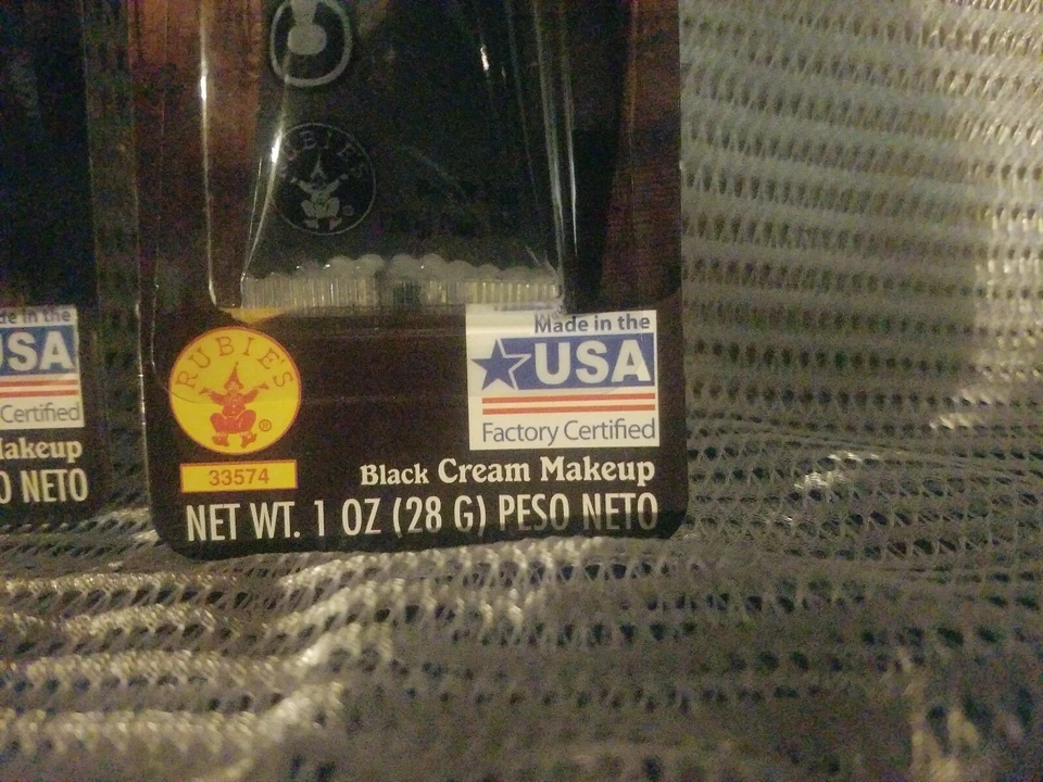 Lote de 3 Rubíes 33574 Zombie Esqueleto Negro Crema Maquillaje Halloween Pintura Facial. Foto 2 de 3