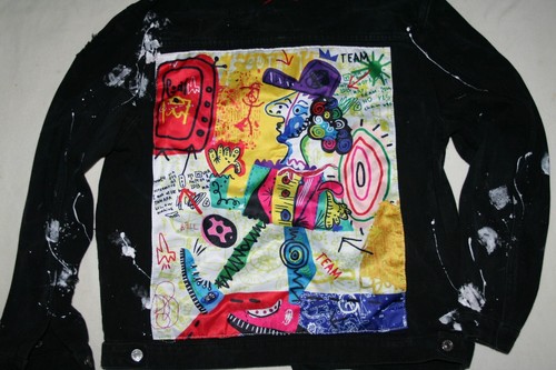 VTG COWBOY ELECTRIC FUNK JACKET DISTRESSED DENIM GLAM ROCK ROCKER STAGE GEAR - Picture 5 of 15