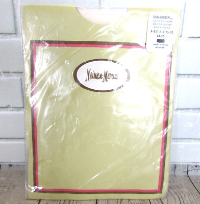 NEIMAN MARCUS Vintage Pantyhose Ultrasheer 100% Nylon Beige Size A 95-115 Lbs