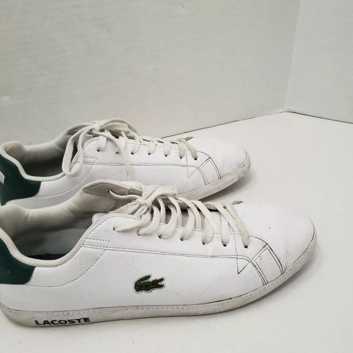 Arving I virkeligheden solsikke Mens Lacoste Casual Shoes Leather Sneakers Graduate Lcr3 White Green 11 US  45.5 | eBay