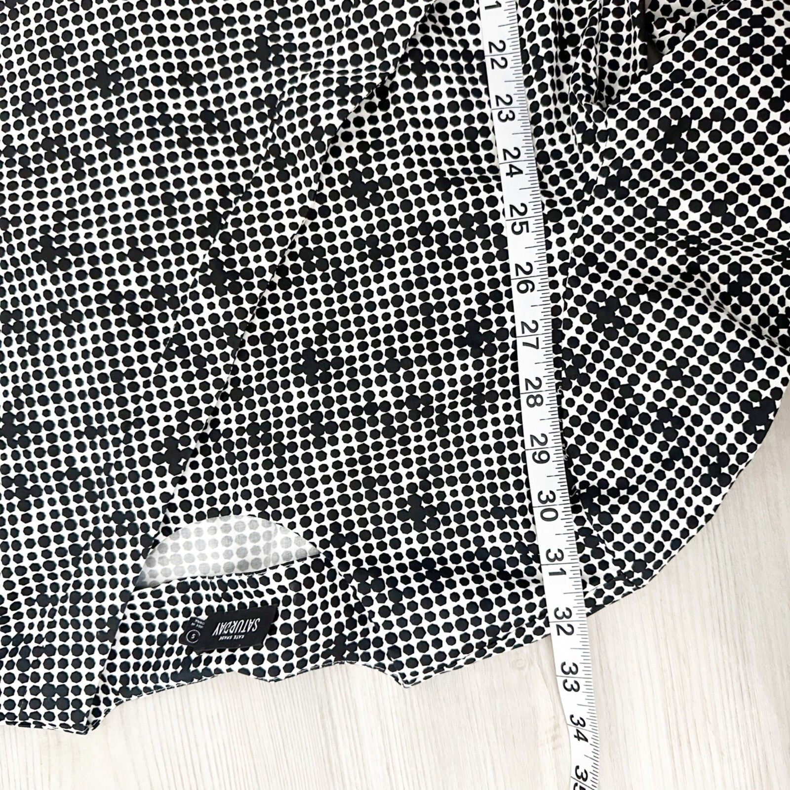 Kate Spade Saturday Let Loose Geometric Print Dress Tunic Black White Small thumbnail 10