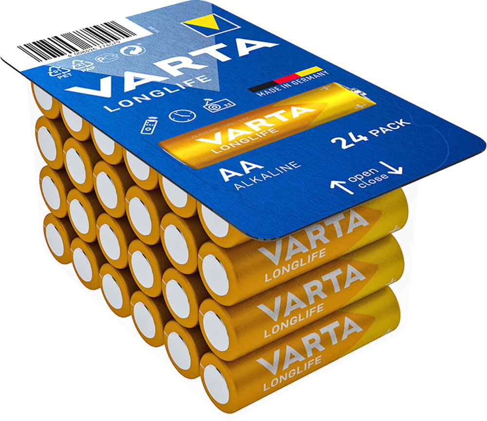 24 Varta 4106 Longlife Aa / Mignon Alkaline Batterien In 24er Box