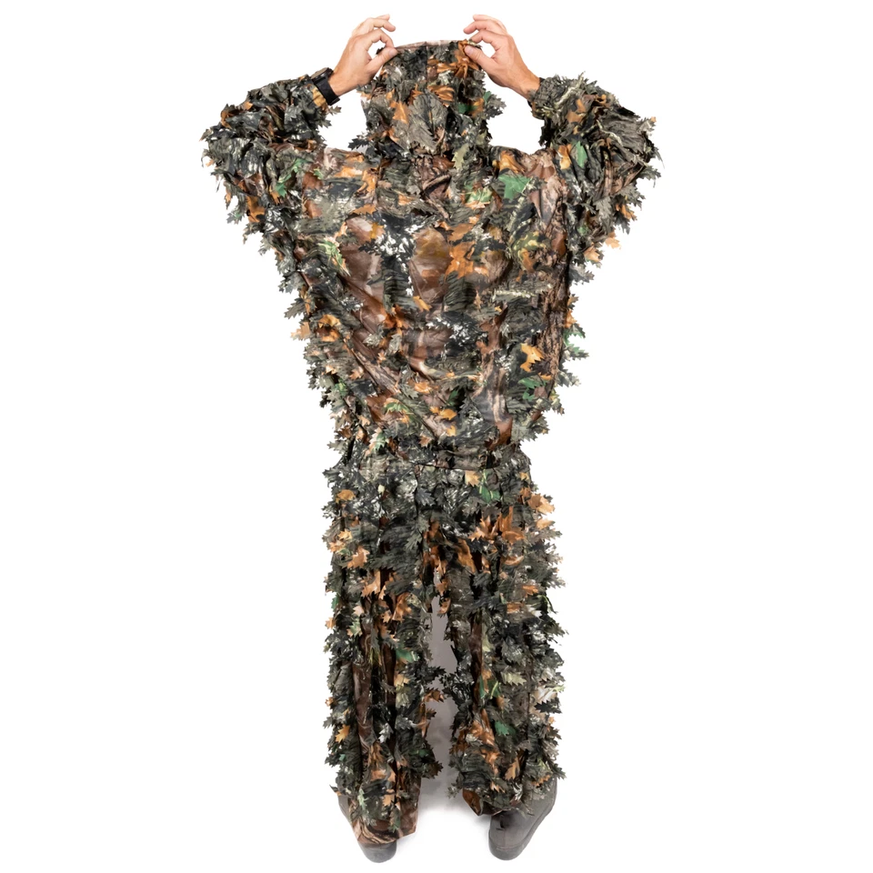 Arcturus 3D Leaf Ghillie Suit (All-Season Hardwood) Hunting Jacket & Pants Set - Image 2 of 4