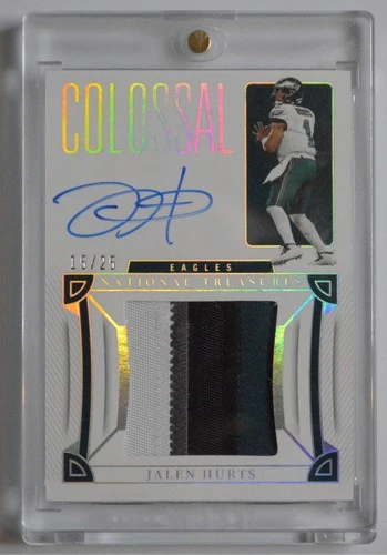 2023 National Treasures Colossal Signatures Jalen Hurts, Patch 15/25 #CS-JHU
