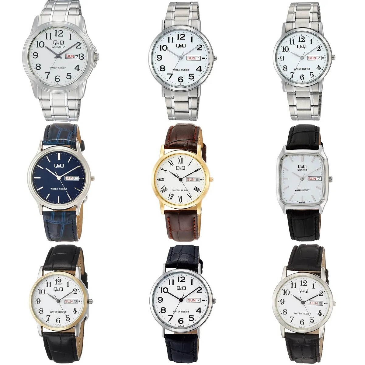 Citizen Q&Q Men's Analog Watches A142-214 A202-204 A206-204 A204