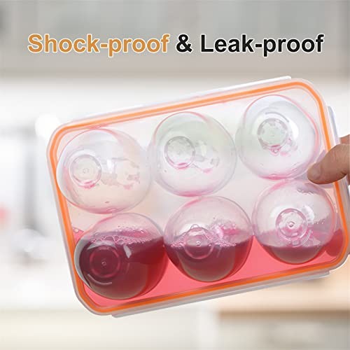 6 Grids Egg Holders, Egg Cartons For Refrigerator, Egg Storage Container, - Picture 2 of 7