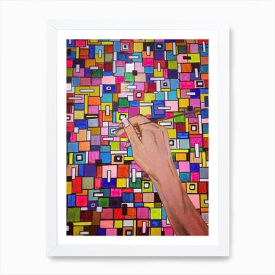 Quadratische Räume Kunstdruck gerahmt Wandbild Poster Leinwanddruck Bild