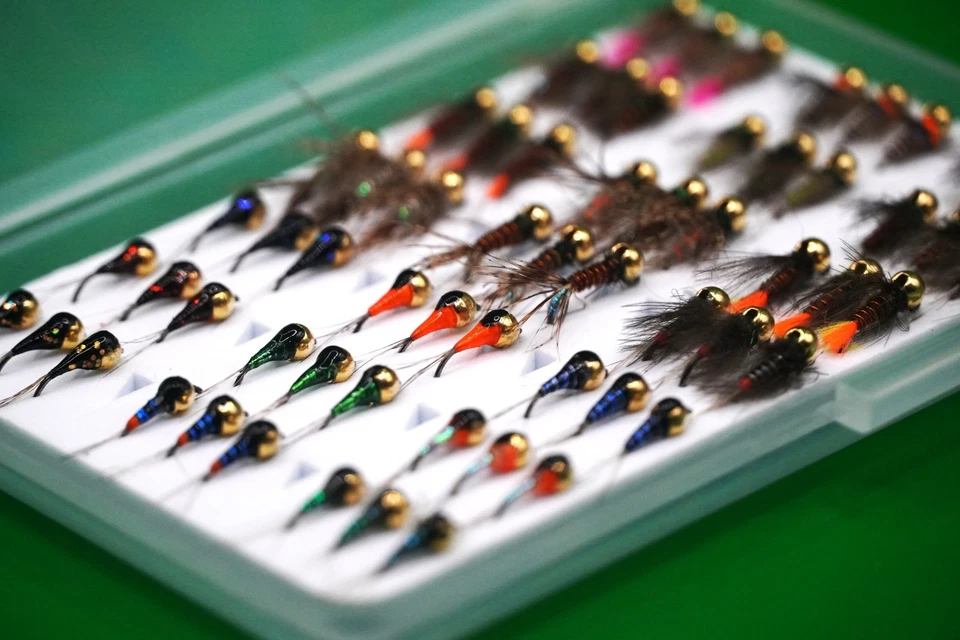 63 Premium Tungsten Jigs in Vision in Fliegenfischen Fliegenbox Forellenangel... - Bild 2 von 4