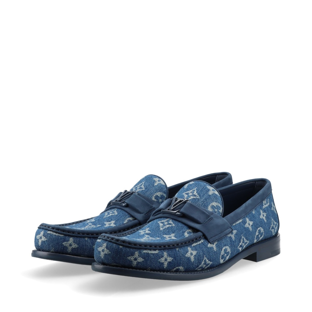 Louis Vuitton Major line 23 years Denim & leather Loafer UK8 Louis Vuitton Major line 23 years Denim & leather Loafer UK8