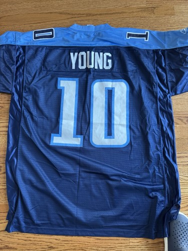 Vince Young Tennessee Titans NFL Jersey Mens Size 2XL Blue Stitched Football