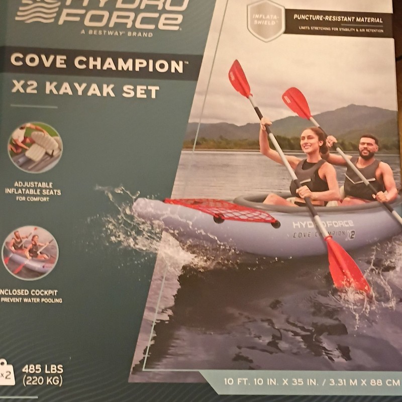 Hydro Force Cove Champion X2 Kayak Set Inflatable Kayak 10ft 10in x 35in