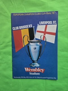 1978 Original European Cup Final Club Brugge V Liverpool Programme Near Mint Con