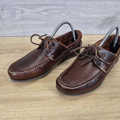Barbour Capstan Size UK 8 Brown Leather Eyelet Boat Deck Shoes Arch Support - Picture 16 of 19