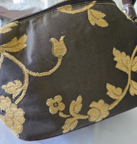 Latico Handbag Embroidered Floral Brown Leather Trim Shoulder Purse Small Hobo - Picture 12 of 17