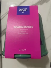 Tabitha Brown Target 2pc Angled Tilted Bottom Snack Bowls Very Good