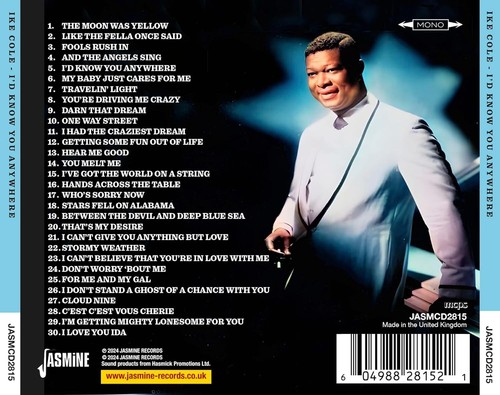 Ike Cole I'd Know You Anywhere: Rare Performances (CD) Album - Picture 2 of 2