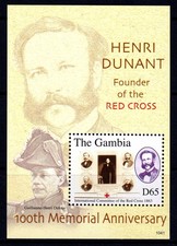 Gambia 2010 Henri Dunant - Red Cross Mint MNH Miniature Sheet SC 3327