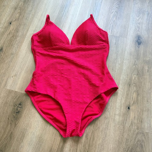 NWT Sea Level Swim Australia Red Textured One Piece Swimsuit B/C Cup US 12