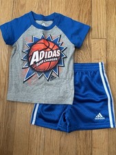 NWT Adidas Baby Boys 2-Piece Short Set - Size 12 Months