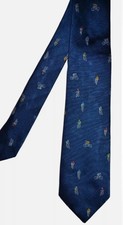 PAUL SMITH TIE Authentic Luxury Dak Blue 100  SILK- NEW