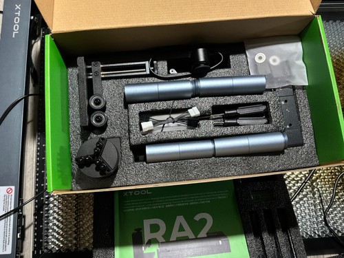 xTool RA2 Pro Rotary Attachment Kit for Laser Engravers Cylindrical Objects