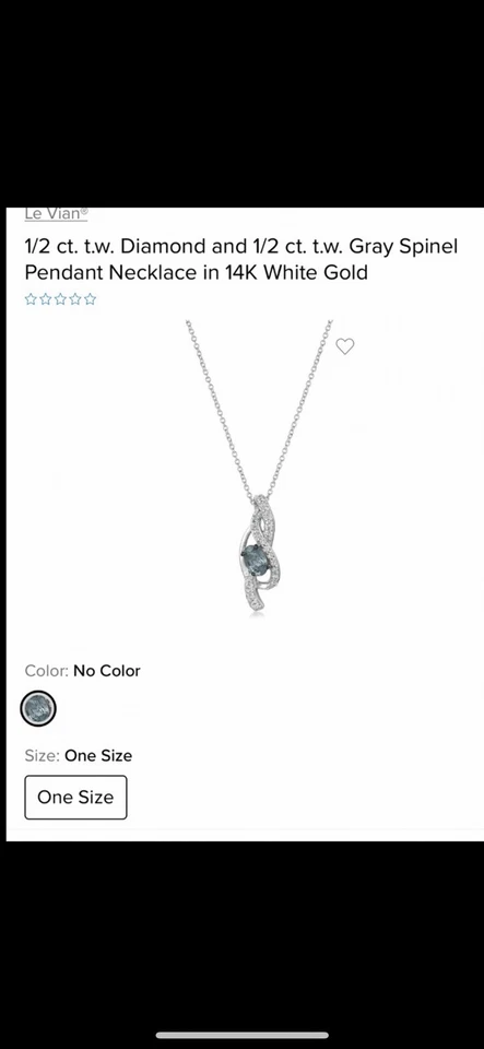 Colgante de diamantes y espinela gris Levian Foto 2 de 3