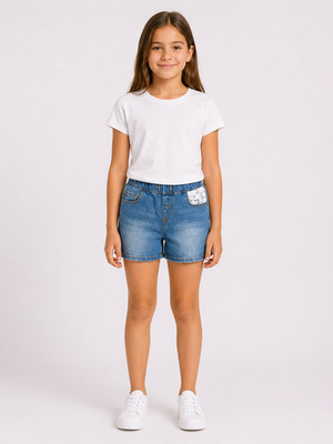 Dopodopo Jeans-Shorts Gr.128 blau hellblau Gummibund Hose