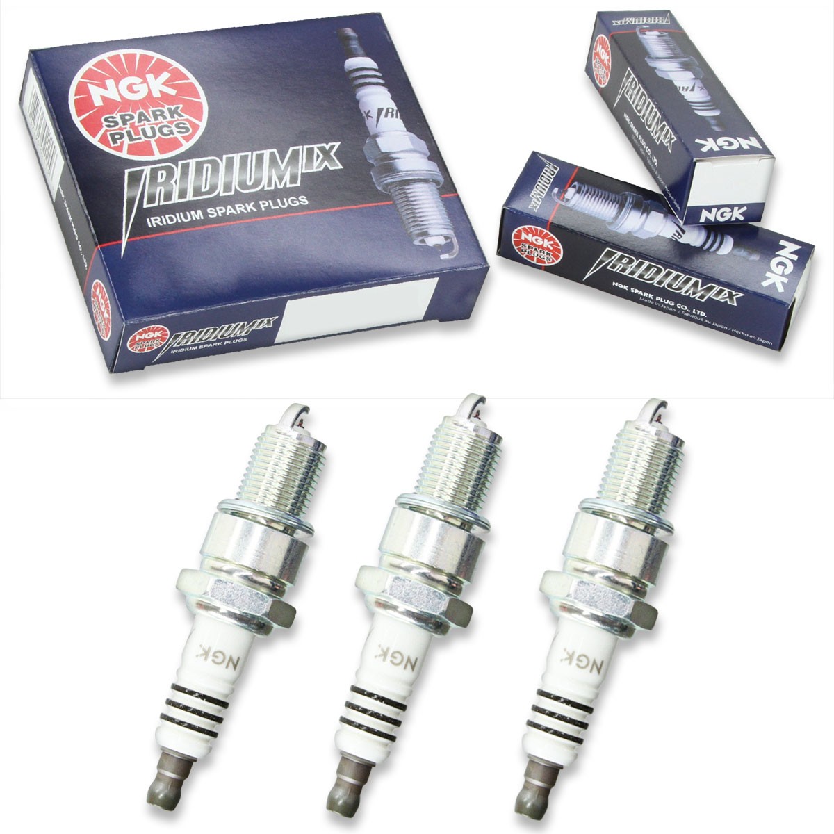 3 pcs NGK Iridium IX Spark Plugs for 1989-1992 Chevrolet Sprint 1.0L L3 - hg