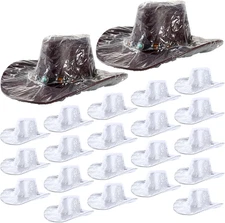 20 Pcs XXL Cowboy Hat Cover Plastic Hat Rain Cover Clear Dust Waterproof Hat Pro