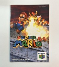 Super Mario 64 Nintendo 64 N64 + Instruction Booklet *TESTED*
