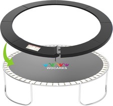 Trampoline Pad, 12FT BLACK trampoline Replacement Safety Pad, Universal Tramp