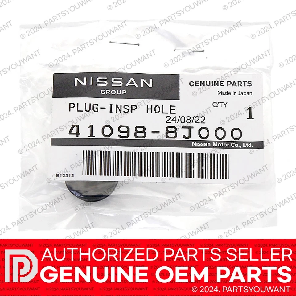 GENUINA Nissan Infiniti OEM Rotor de freno trasero Inspección Tapón Pastilla 41098-8J000 NUEVO Foto 2 de 4