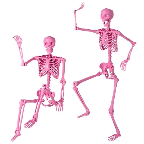 Halloween Pink Skeleton Decoration with 8 Moving Joints