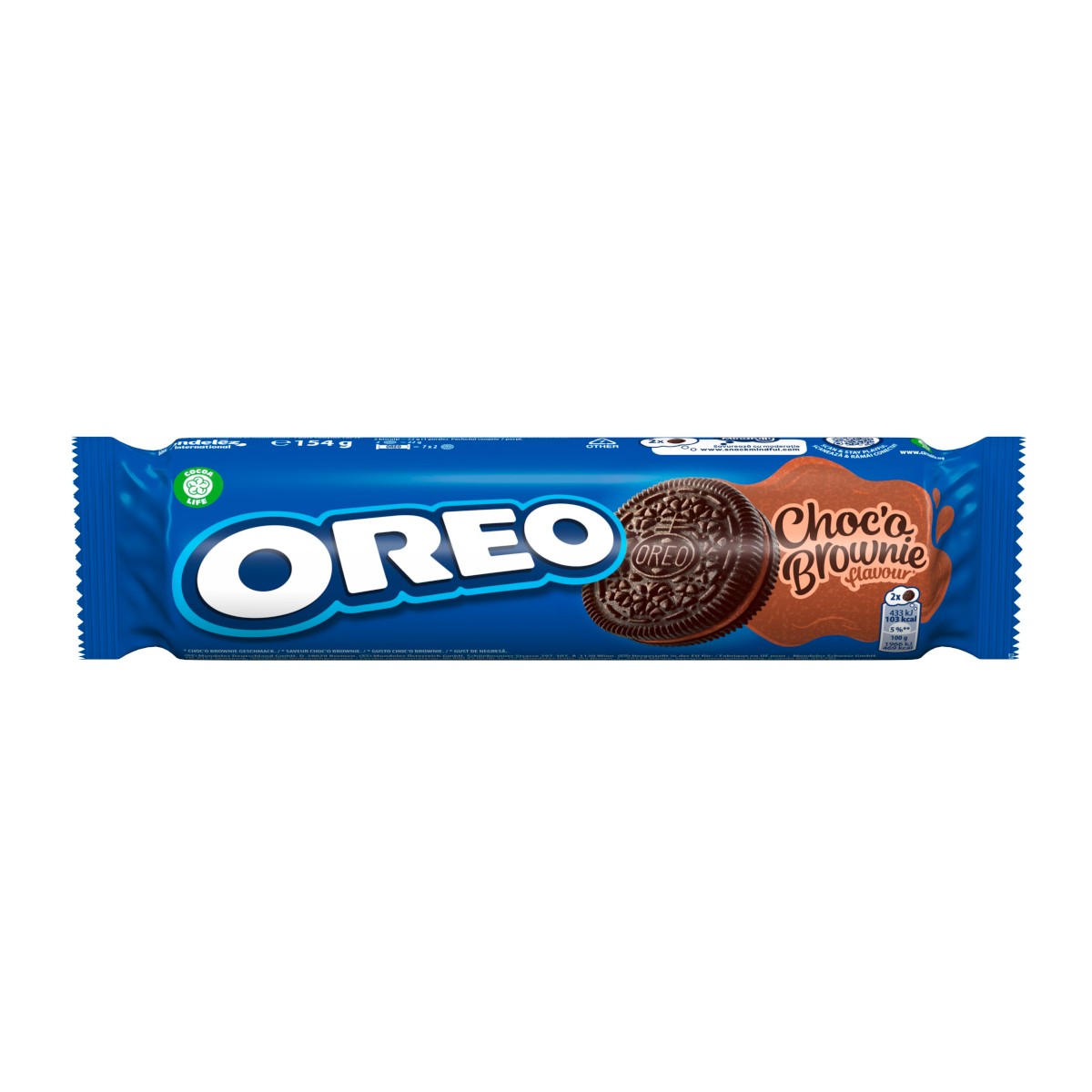 Galletas Oreo Brownie Galletas Crujientes De Cacao Sabor Brownie 154G