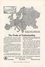 Magazine Ad - 1917 - AT&T / Bell System - Fruits - World War I
