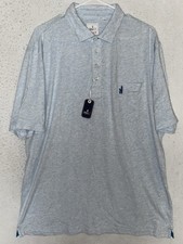 Johnnie-O Hanging Out Men's XL Blue Heathered Pocket Polo Short Sleeve Logo NWT