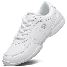 Girls White Cheerleading Shoes Lightweight Youth Cheer Competition Sneakers K...