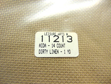 Aida 14 Count Leisure Arts Cross-Stitch Fabric Tan/Dirty Linen 1 yard x 44"