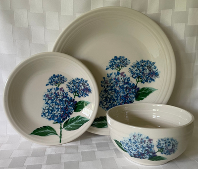 NEW Fiesta Hydrangea 3pc Classic Place Setting Exclusive