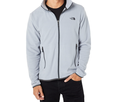 TKF The North Face Men's TKA Glacier Full Zip Jacket, Mid Grey, Medium