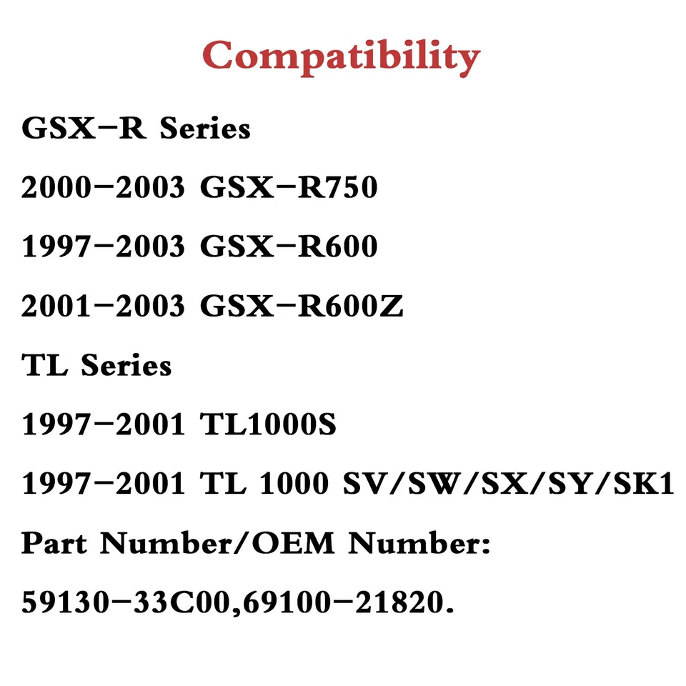 Pastillas de freno delanteras traseras TL1000S para Suzuki TL 1000S 1997-2001 1998 1999 2000 2001 Foto 4 de 4