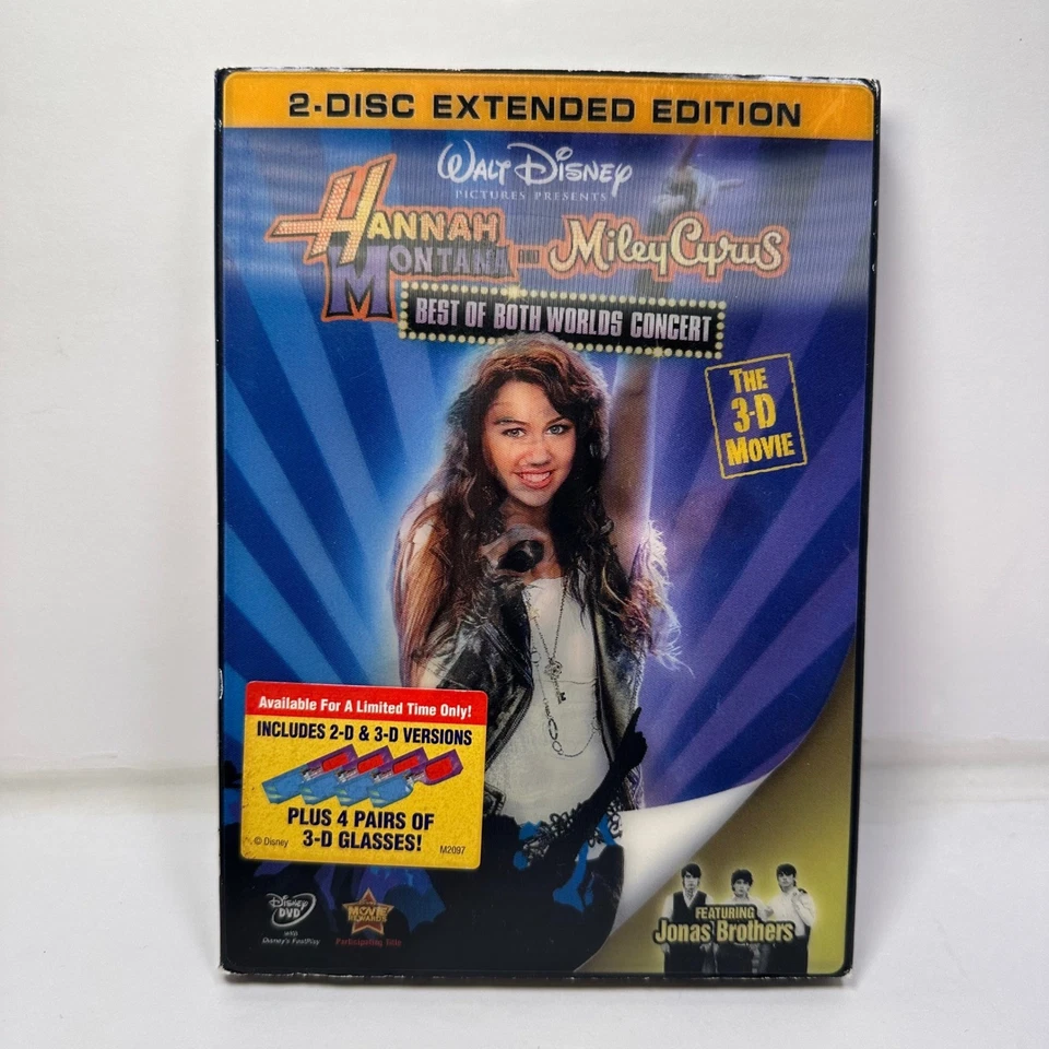 Hannah Montana Miley Cyrus Best of Both Worlds Concert 2 Disc with 3D glasses - Image 2 of 4