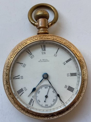 Antique WALTHAM  Gold Filled Pocket Watch Pre-Owned Runs (33-170)