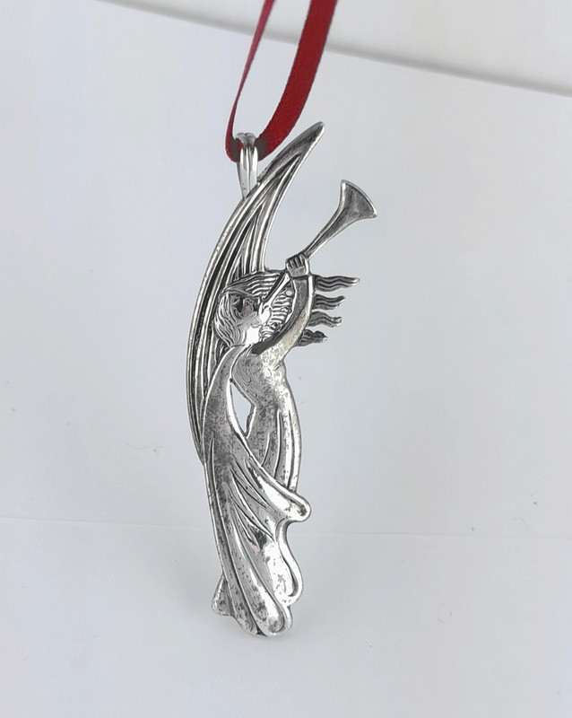 Hand & Hammer Gabriel with Horn Sterling Ornament #121533