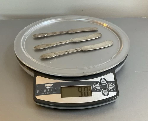 Wallace Troubadour Sterling Butter Knives Set of 3 – .925 Silver 5 3/4” – 90gram