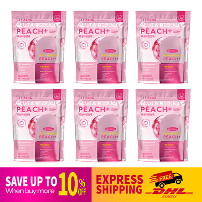 DHL EXPRESS 6X LAYLEENA Gluta Reduced Peach+ Glutathione Brighten Skin 60 Caps DHL EXPRESS 6X LAYLEENA Gluta Reduced Peach+ Glutathione Brighten Skin 60 Caps