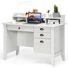 Pc Laptop Writing Table Workstation Computer Desk Student Study Furniture White