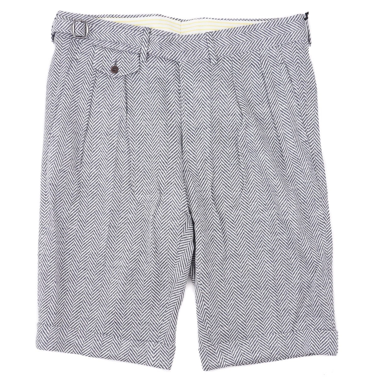 Sartorio by Kiton Woven Gray Herringbone Linen Bermuda Shorts 35 Waist NWT
Opens in a new window or